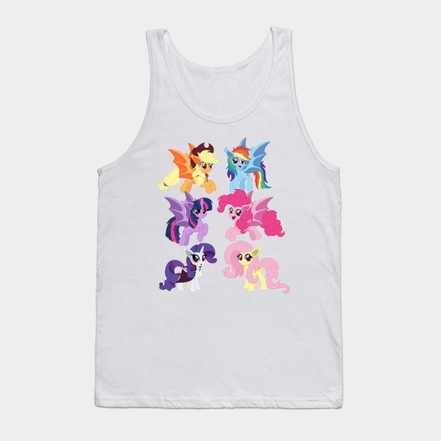 Mane 6 bat ponies Tank Top by CloudyGlow